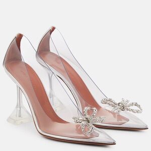 Amina Muaddi- LIKE NEW (Worn once). Comes with box and dust bag